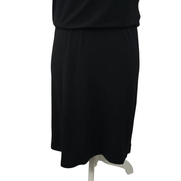 White House Black Market Beaded Neck Tank Dress XS Boho Embellished Cocktail LBD - Picture 15 of 16